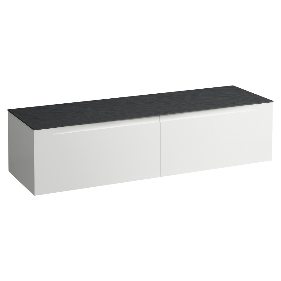 Élément inférieur  ARUN
160.5 x 39 x 50.5
élément de tiroir, 2&nbsp;tiroirs
Ardesia Nera Top
sans découpe de lavabo
pour lavabo à poser