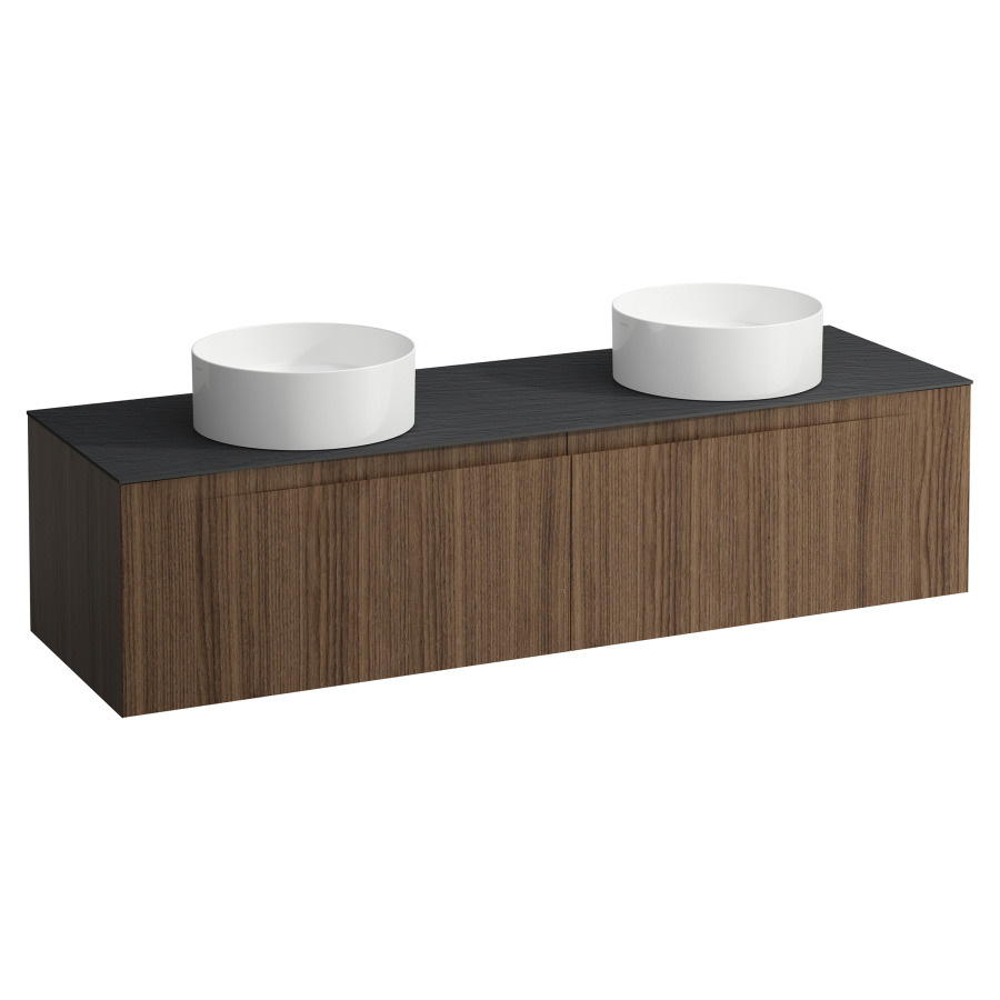 Élément inférieur  ARUN
160.5 x 39 x 50.5
élément de tiroir, 2&nbsp;tiroirs
Ardesia Nera Top
2 découpes
pour lavabo à poser