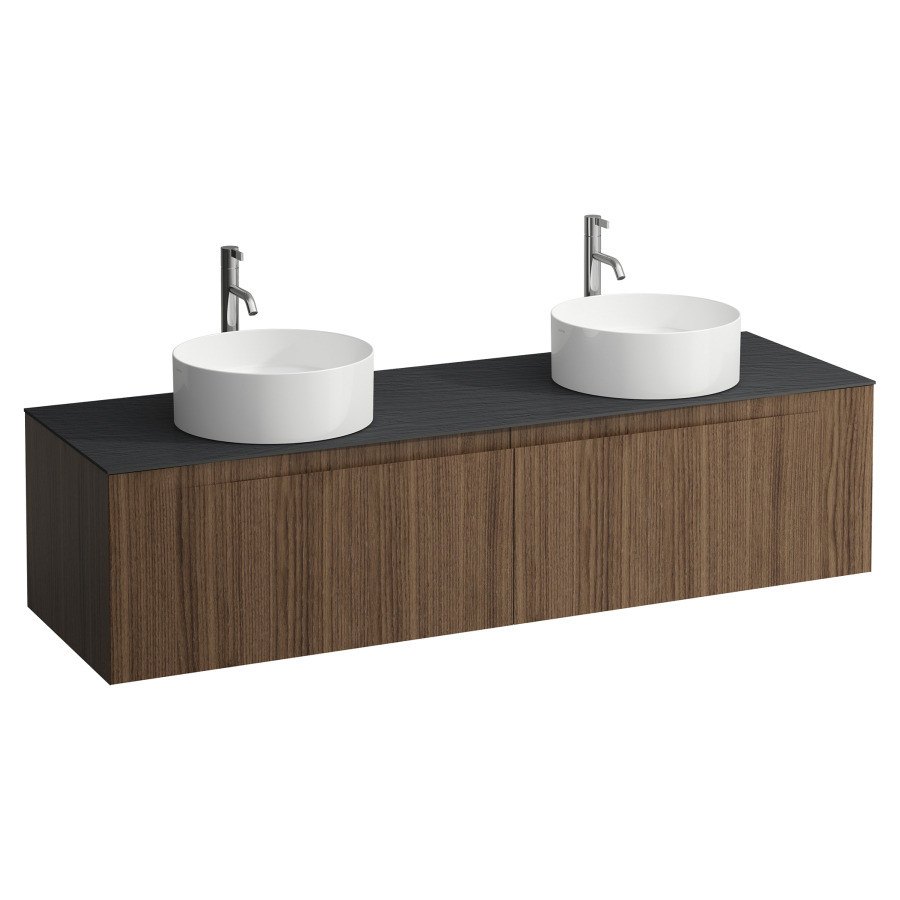 Élément inférieur  ARUN
160.5 x 39 x 50.5
élément de tiroir, 2&nbsp;tiroirs
Ardesia Nera Top
2 découpes
pour lavabo à poser
