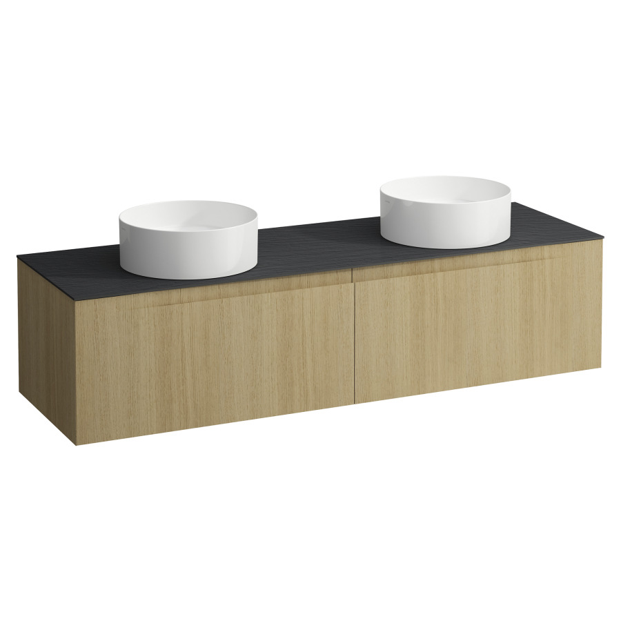 Élément inférieur  ARUN
160.5 x 39 x 50.5
élément de tiroir, 2&nbsp;tiroirs
Ardesia Nera Top
2 découpes
pour lavabo à poser