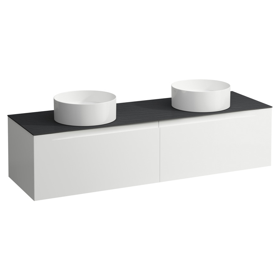 Élément inférieur  ARUN
160.5 x 39 x 50.5
élément de tiroir, 2&nbsp;tiroirs
Ardesia Nera Top
2 découpes
pour lavabo à poser