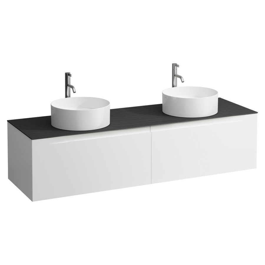 Élément inférieur  ARUN
160.5 x 39 x 50.5
élément de tiroir, 2&nbsp;tiroirs
Ardesia Nera Top
2 découpes
pour lavabo à poser