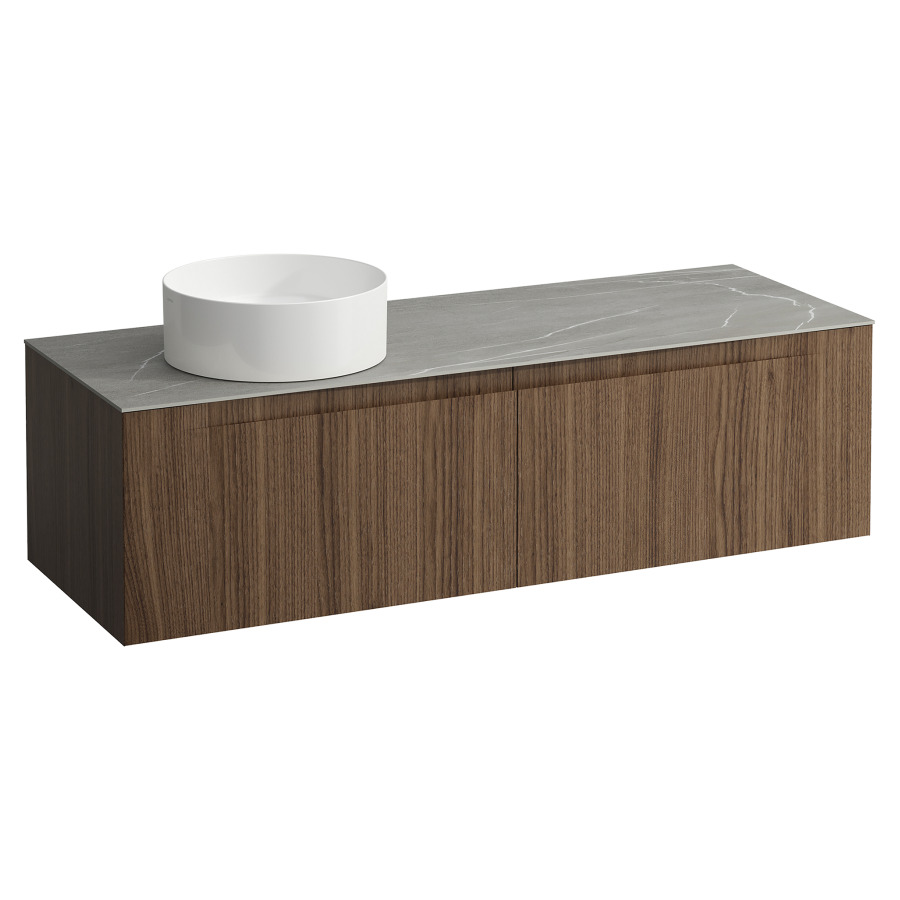 Élément inférieur  ARUN
140.5 x 39 x 50.5
élément de tiroir, 2&nbsp;tiroirs
Piasentina Grigio Top
découpe à gauche
pour lavabo à poser