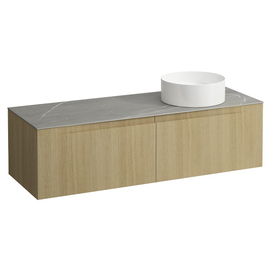 Élément inférieur  ARUN
140.5 x 39 x 50.5
élément de tiroir, 2&nbsp;tiroirs
Piasentina Grigio Top
découpe à droite
pour lavabo à poser