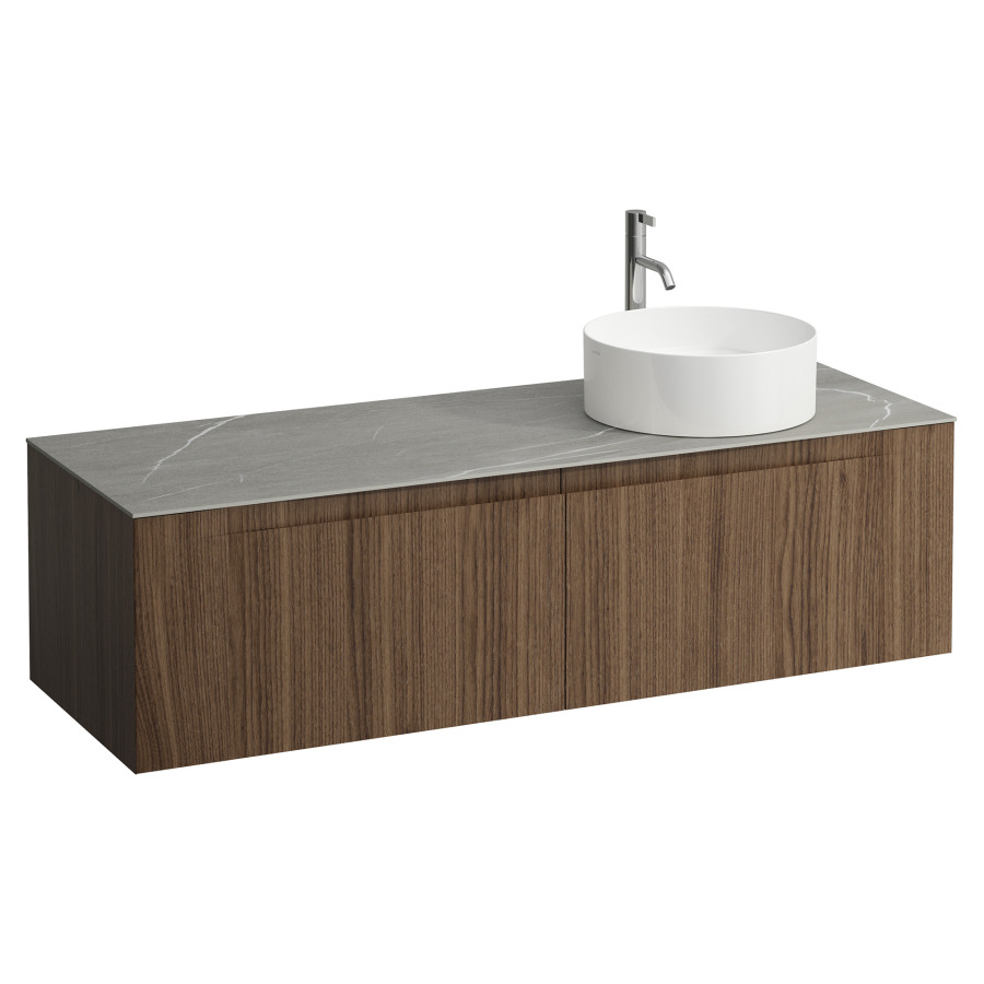Élément inférieur  ARUN
140.5 x 39 x 50.5
élément de tiroir, 2&nbsp;tiroirs
Piasentina Grigio Top
découpe à droite
pour lavabo à poser