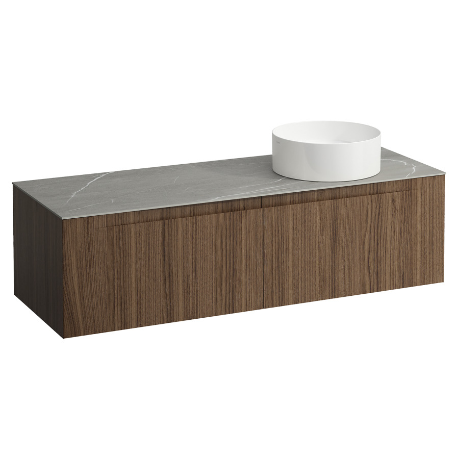 Élément inférieur  ARUN
140.5 x 39 x 50.5
élément de tiroir, 2&nbsp;tiroirs
Piasentina Grigio Top
découpe à droite
pour lavabo à poser
