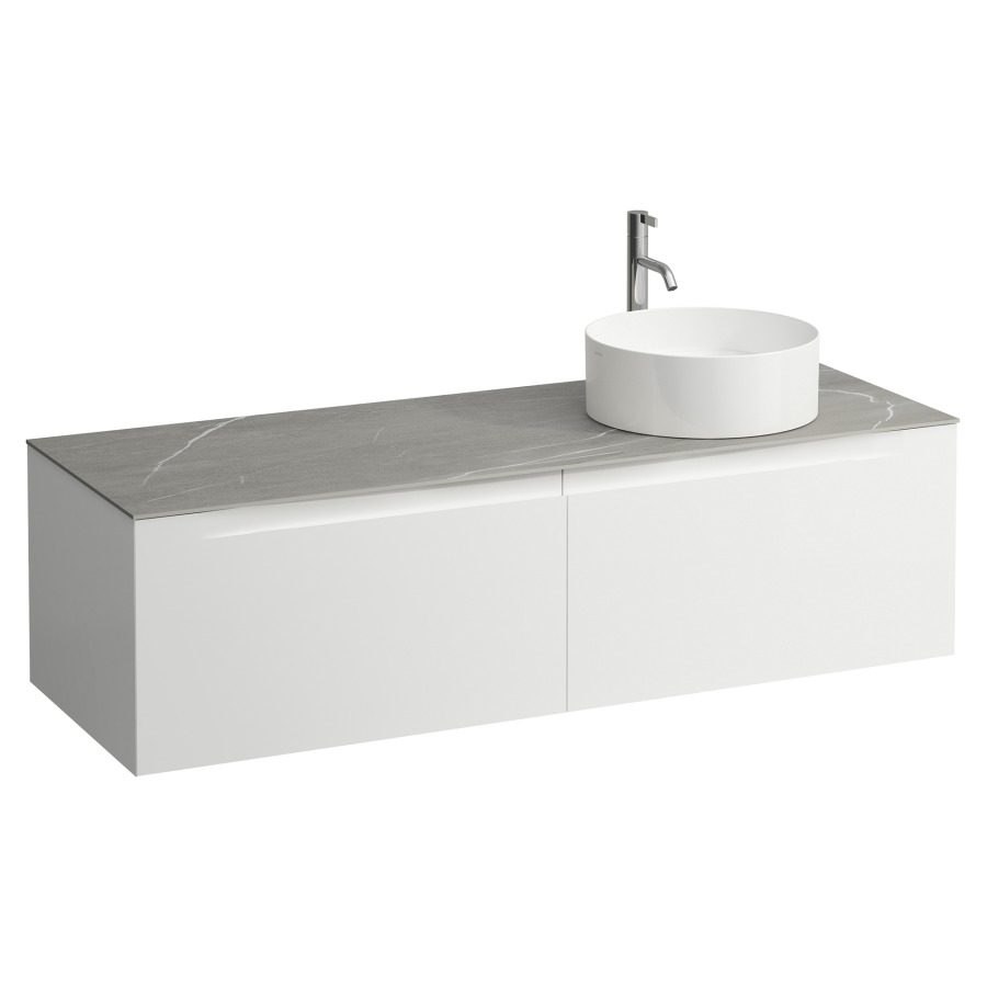 Élément inférieur  ARUN
140.5 x 39 x 50.5
élément de tiroir, 2&nbsp;tiroirs
Piasentina Grigio Top
découpe à droite
pour lavabo à poser
