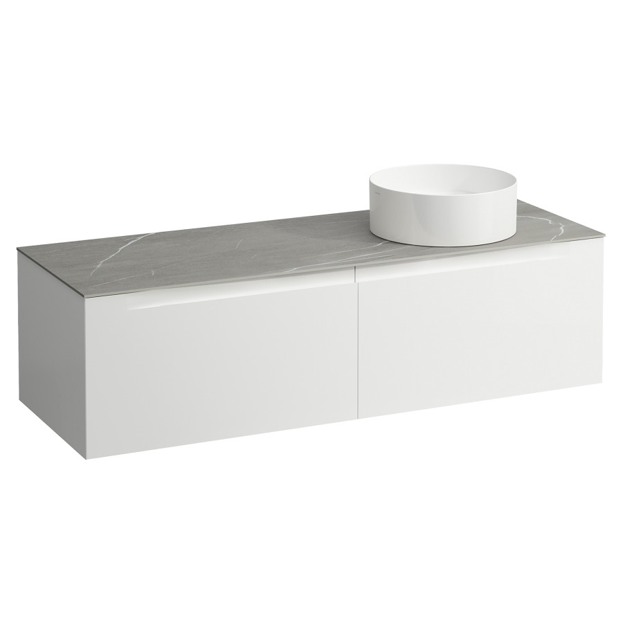 Élément inférieur  ARUN
140.5 x 39 x 50.5
élément de tiroir, 2&nbsp;tiroirs
Piasentina Grigio Top
découpe à droite
pour lavabo à poser