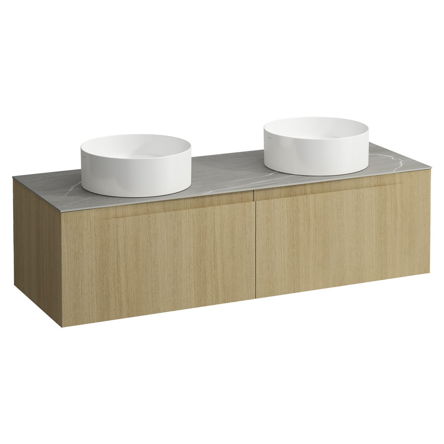 Élément inférieur  ARUN
140.5 x 39 x 50.5
élément de tiroir, 2&nbsp;tiroirs
Piasentina Grigio Top
2 découpes
pour lavabo à poser