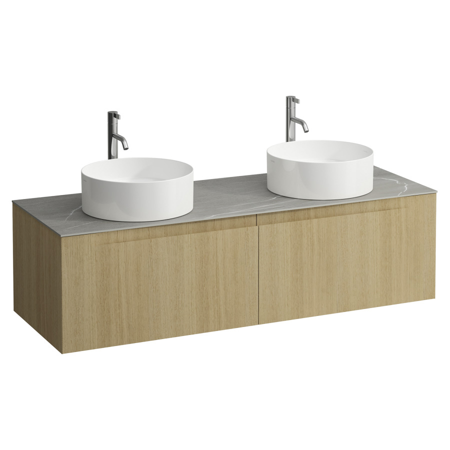 Élément inférieur  ARUN
140.5 x 39 x 50.5
élément de tiroir, 2&nbsp;tiroirs
Piasentina Grigio Top
2 découpes
pour lavabo à poser