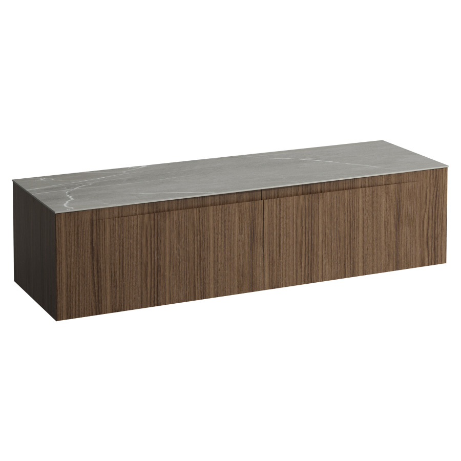 Élément inférieur  ARUN
160.5 x 39 x 50.5
élément de tiroir, 2&nbsp;tiroirs
Piasentina Grigio Top
sans découpe de lavabo
pour lavabo à poser