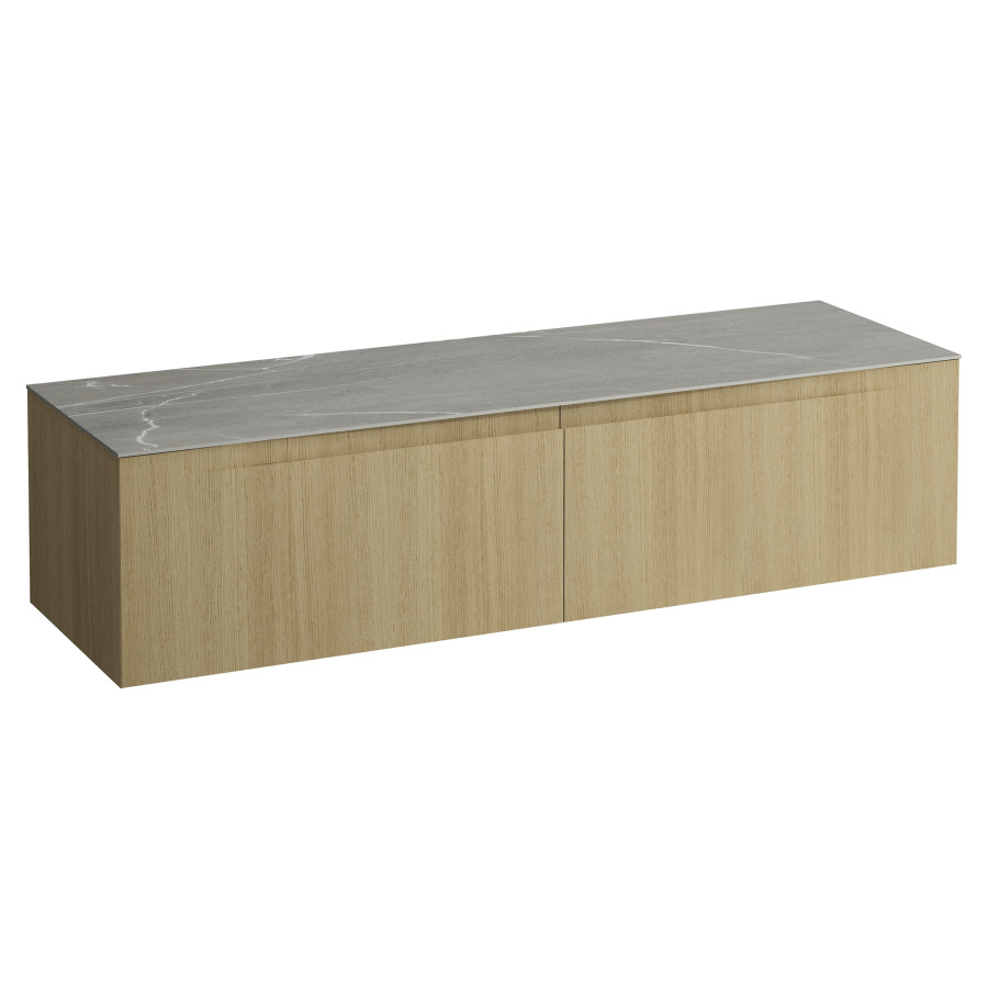 Élément inférieur  ARUN
160.5 x 39 x 50.5
élément de tiroir, 2&nbsp;tiroirs
Piasentina Grigio Top
sans découpe de lavabo
pour lavabo à poser