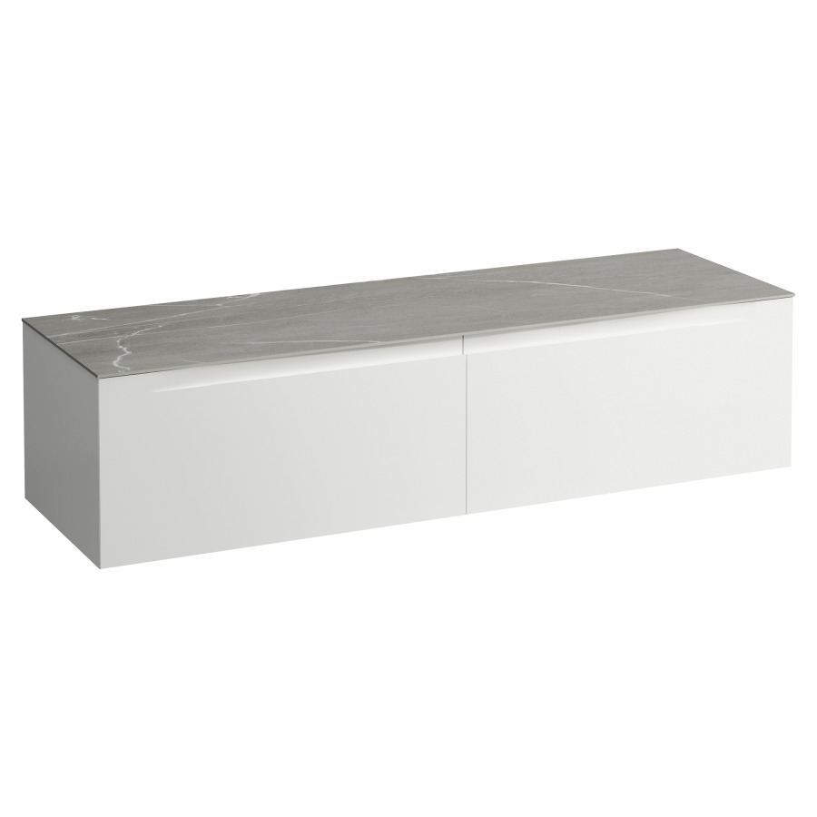 Élément inférieur  ARUN
160.5 x 39 x 50.5
élément de tiroir, 2&nbsp;tiroirs
Piasentina Grigio Top
sans découpe de lavabo
pour lavabo à poser