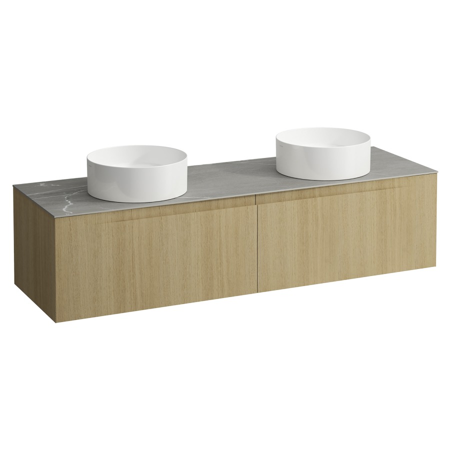 Élément inférieur  ARUN
160.5 x 39 x 50.5
élément de tiroir, 2&nbsp;tiroirs
Piasentina Grigio Top
2 découpes
pour lavabo à poser