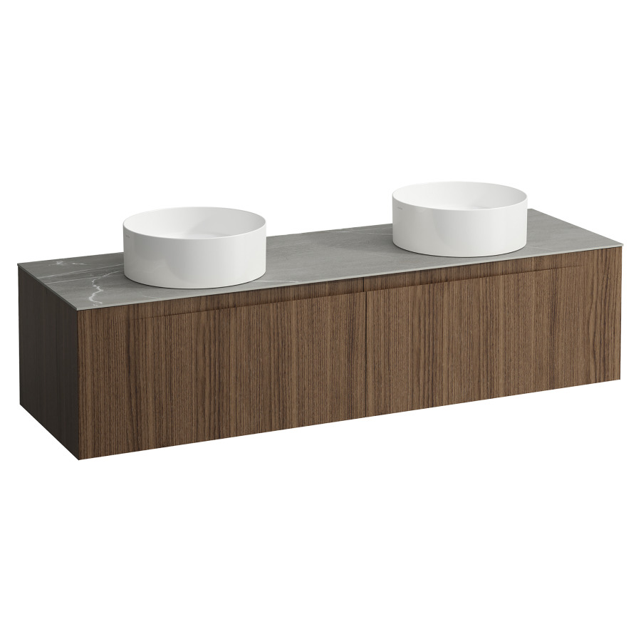 Élément inférieur  ARUN
160.5 x 39 x 50.5
élément de tiroir, 2&nbsp;tiroirs
Piasentina Grigio Top
2 découpes
pour lavabo à poser