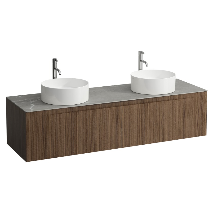 Élément inférieur  ARUN
160.5 x 39 x 50.5
élément de tiroir, 2&nbsp;tiroirs
Piasentina Grigio Top
2 découpes
pour lavabo à poser