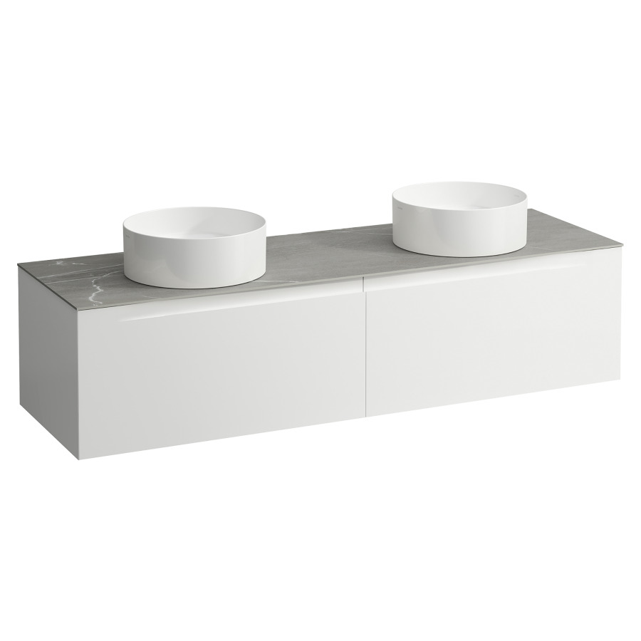 Élément inférieur  ARUN
160.5 x 39 x 50.5
élément de tiroir, 2&nbsp;tiroirs
Piasentina Grigio Top
2 découpes
pour lavabo à poser