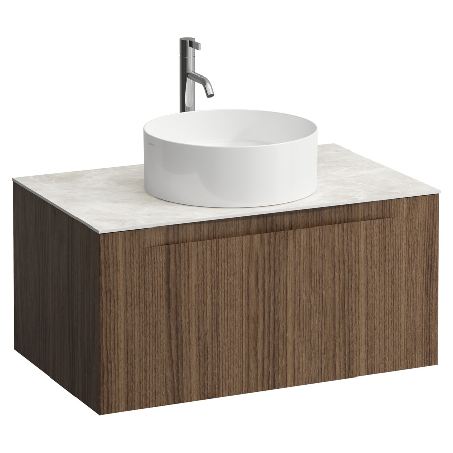 Élément inférieur  ARUN
80.5 x 39 x 50.5
élément de tiroir, 1&nbsp;tiroir
Botticino Crema Top
découpe au centre
pour lavabo à poser