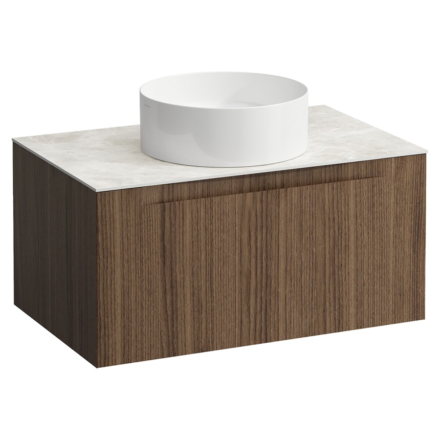 Élément inférieur  ARUN
80.5 x 39 x 50.5
élément de tiroir, 1&nbsp;tiroir
Botticino Crema Top
découpe au centre
pour lavabo à poser