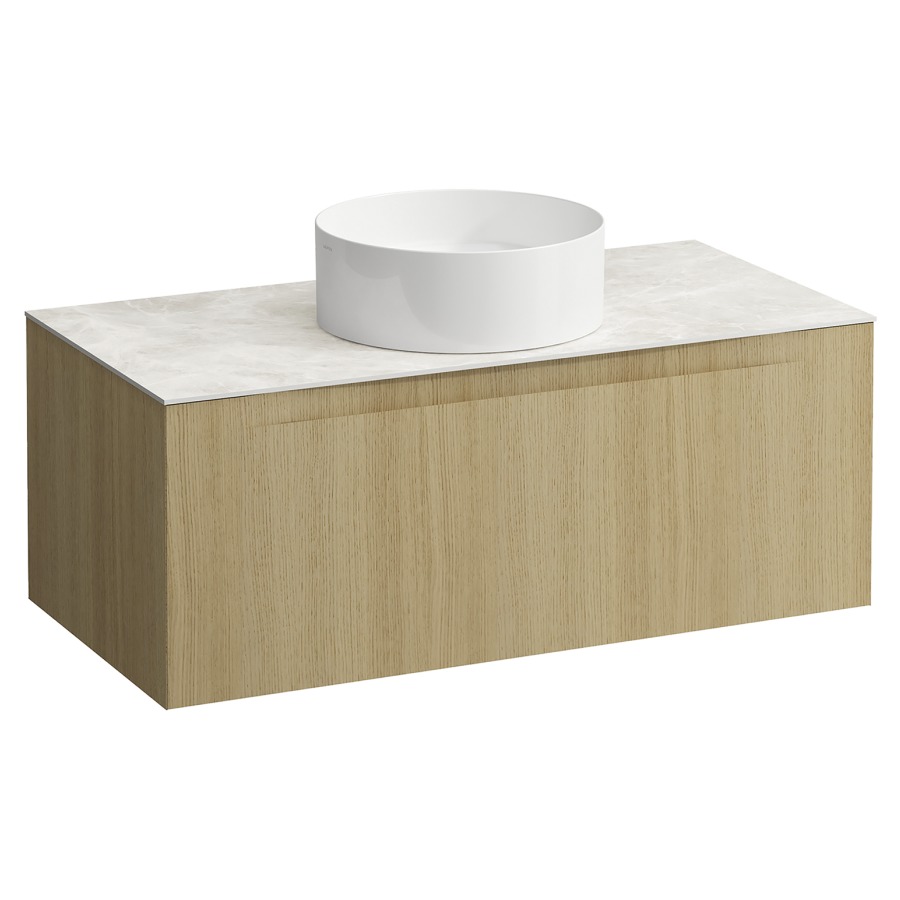 Élément inférieur  ARUN
100.5 x 39 x 50.5
élément de tiroir, 1&nbsp;tiroir
Botticino Crema Top
découpe au centre
pour lavabo à poser