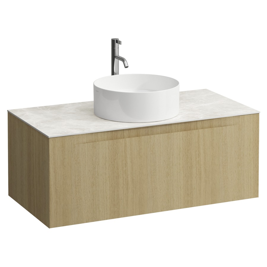 Élément inférieur  ARUN
100.5 x 39 x 50.5
élément de tiroir, 1&nbsp;tiroir
Botticino Crema Top
découpe au centre
pour lavabo à poser