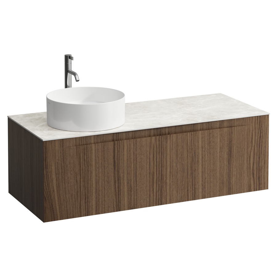 Élément inférieur  ARUN
120.5 x 39 x 50.5
élément de tiroir, 1&nbsp;tiroir
Botticino Crema Top
découpe à gauche
pour lavabo à poser