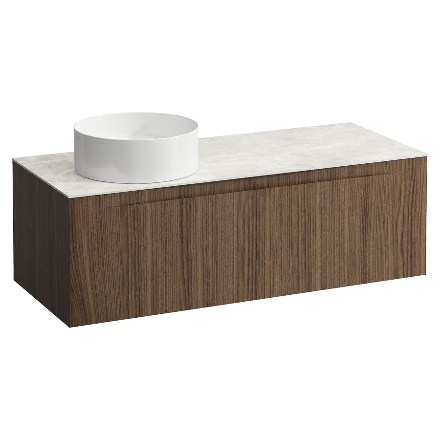 Élément inférieur  ARUN
120.5 x 39 x 50.5
élément de tiroir, 1&nbsp;tiroir
Botticino Crema Top
découpe à gauche
pour lavabo à poser