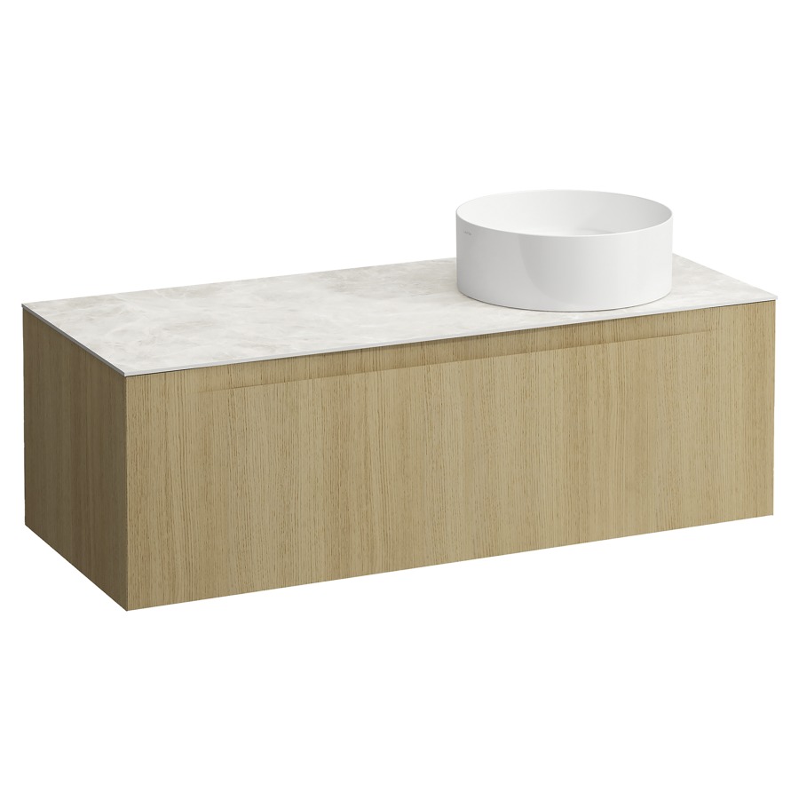 Élément inférieur  ARUN
120.5 x 39 x 50.5
élément de tiroir, 1&nbsp;tiroir
Botticino Crema Top
découpe à droite
pour lavabo à poser