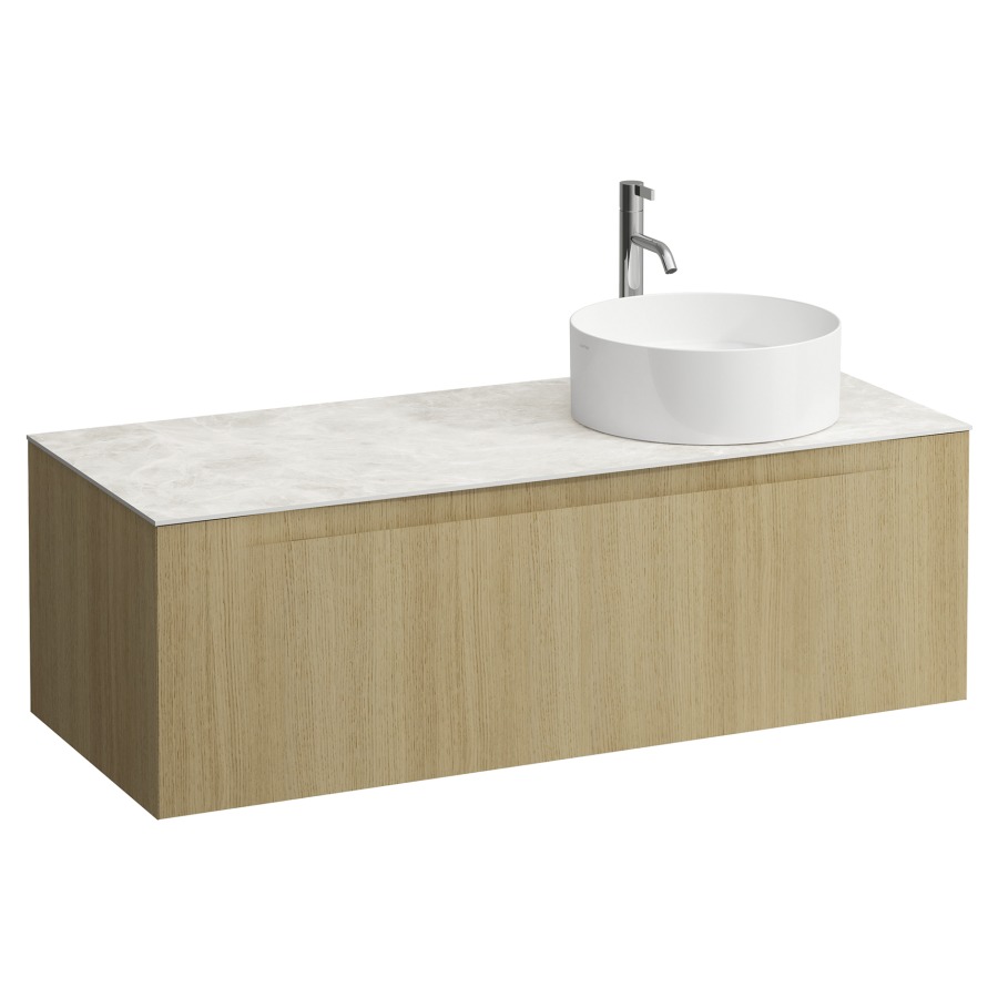 Élément inférieur  ARUN
120.5 x 39 x 50.5
élément de tiroir, 1&nbsp;tiroir
Botticino Crema Top
découpe à droite
pour lavabo à poser