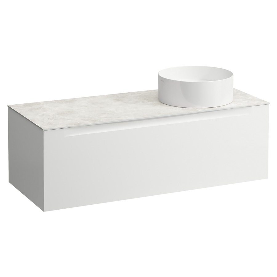 Élément inférieur  ARUN
120.5 x 39 x 50.5
élément de tiroir, 1&nbsp;tiroir
Botticino Crema Top
découpe à droite
pour lavabo à poser