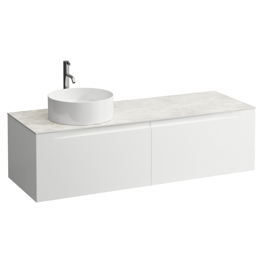 Élément inférieur  ARUN
140.5 x 39 x 50.5
élément de tiroir, 2&nbsp;tiroirs
Botticino Crema Top
découpe à gauche
pour lavabo à poser