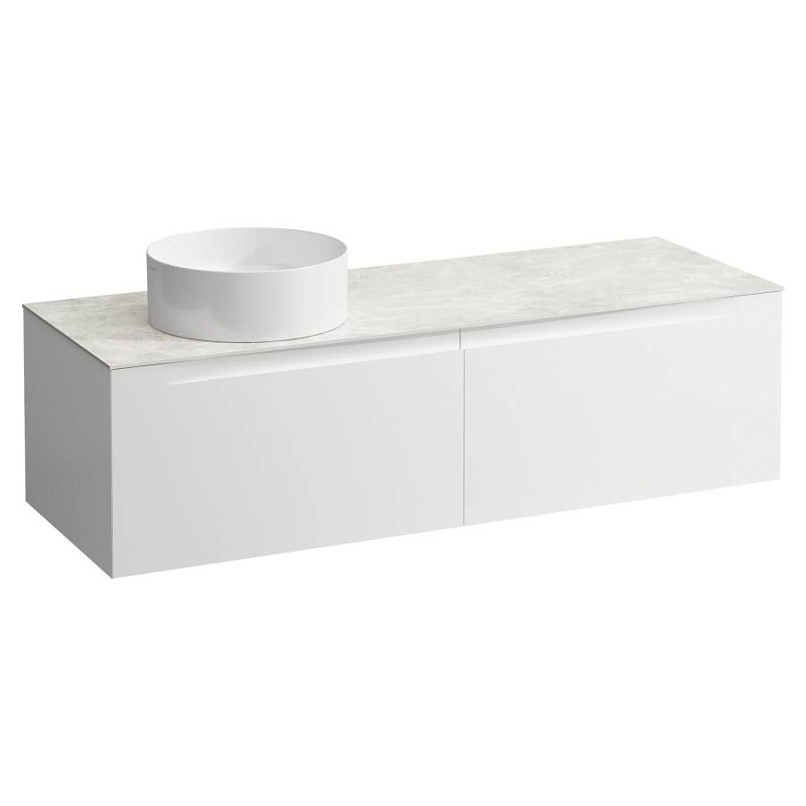 Élément inférieur  ARUN
140.5 x 39 x 50.5
élément de tiroir, 2&nbsp;tiroirs
Botticino Crema Top
découpe à gauche
pour lavabo à poser