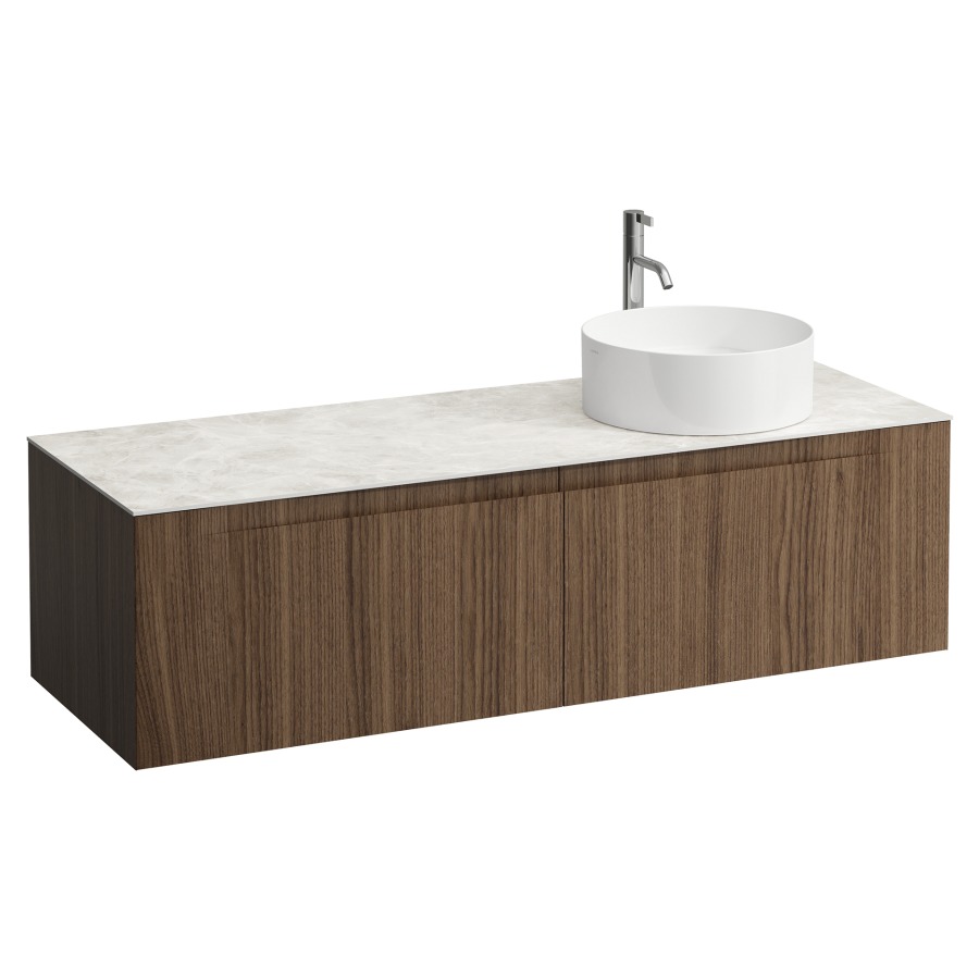 Élément inférieur  ARUN
140.5 x 39 x 50.5
élément de tiroir, 2&nbsp;tiroirs
Botticino Crema Top
découpe à droite
pour lavabo à poser