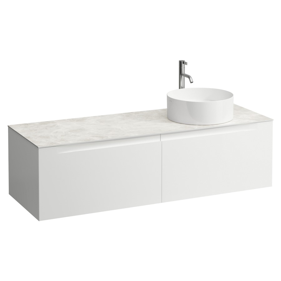 Élément inférieur  ARUN
140.5 x 39 x 50.5
élément de tiroir, 2&nbsp;tiroirs
Botticino Crema Top
découpe à droite
pour lavabo à poser