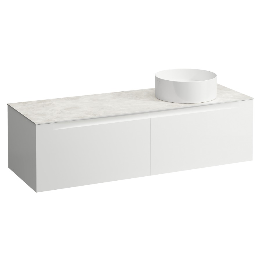Élément inférieur  ARUN
140.5 x 39 x 50.5
élément de tiroir, 2&nbsp;tiroirs
Botticino Crema Top
découpe à droite
pour lavabo à poser