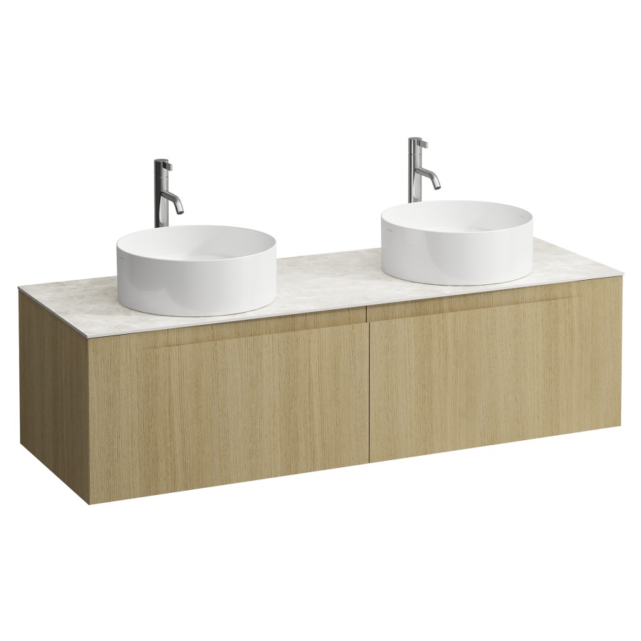 Élément inférieur  ARUN
140.5 x 39 x 50.5
élément de tiroir, 2&nbsp;tiroirs
Botticino Crema Top
2 découpes
pour lavabo à poser