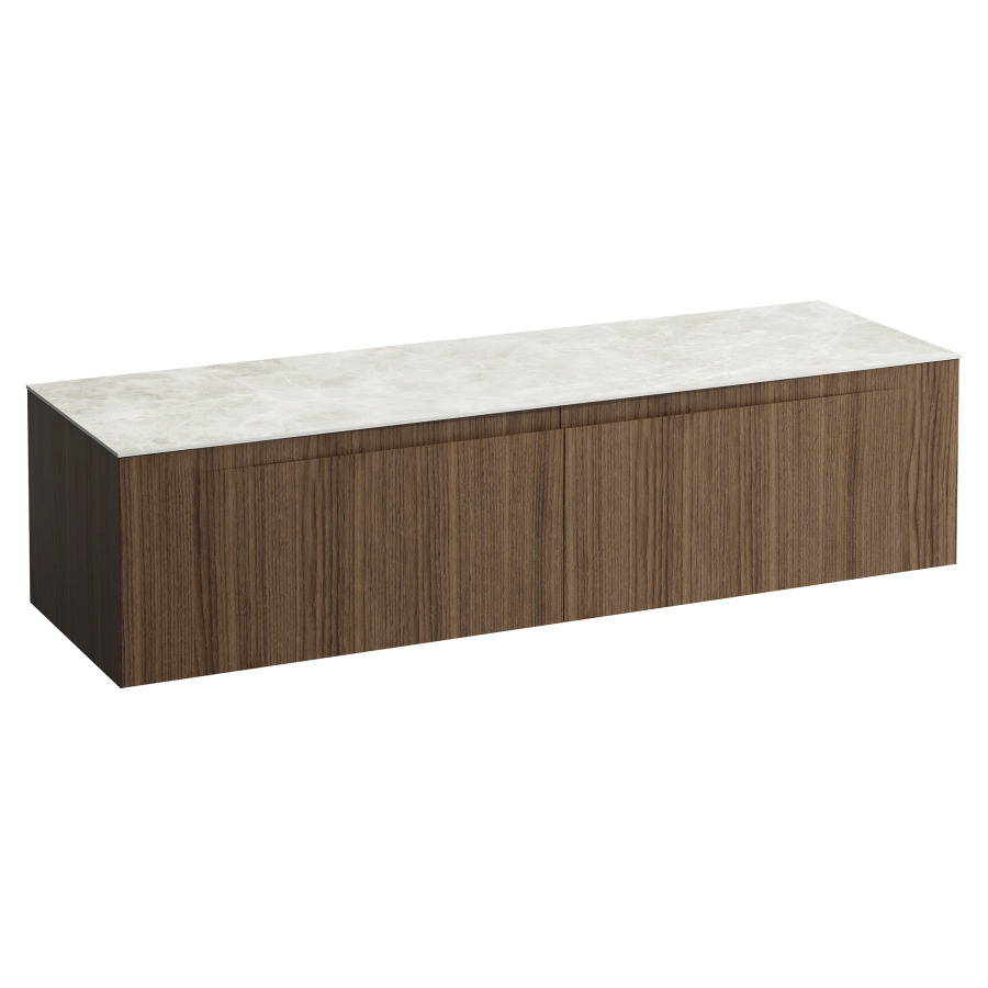 Élément inférieur  ARUN
160.5 x 39 x 50.5
élément de tiroir, 2&nbsp;tiroirs
Botticino Crema Top
sans découpe de lavabo
pour lavabo à poser