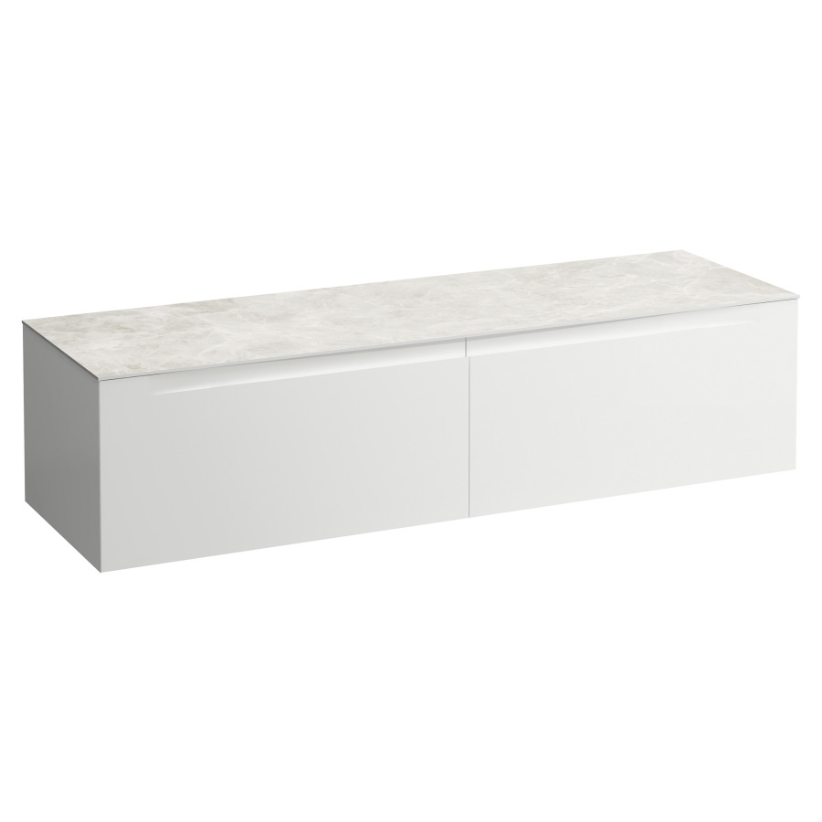 Élément inférieur  ARUN
160.5 x 39 x 50.5
élément de tiroir, 2&nbsp;tiroirs
Botticino Crema Top
sans découpe de lavabo
pour lavabo à poser