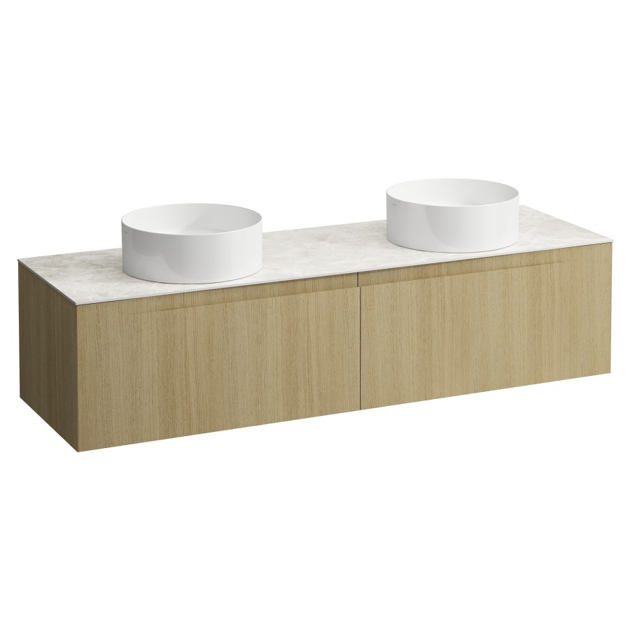 Élément inférieur  ARUN
160.5 x 39 x 50.5
élément de tiroir, 2&nbsp;tiroirs
Botticino Crema Top
2 découpes
pour lavabo à poser