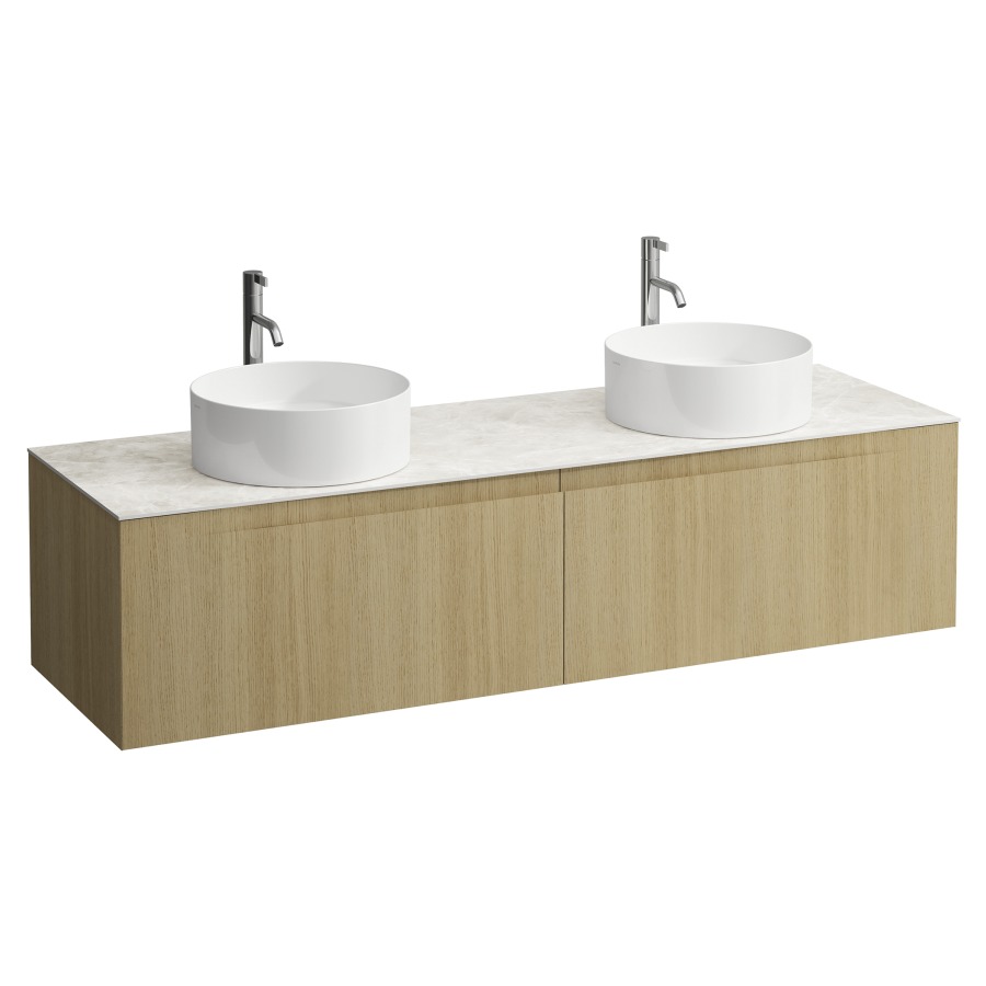 Élément inférieur  ARUN
160.5 x 39 x 50.5
élément de tiroir, 2&nbsp;tiroirs
Botticino Crema Top
2 découpes
pour lavabo à poser