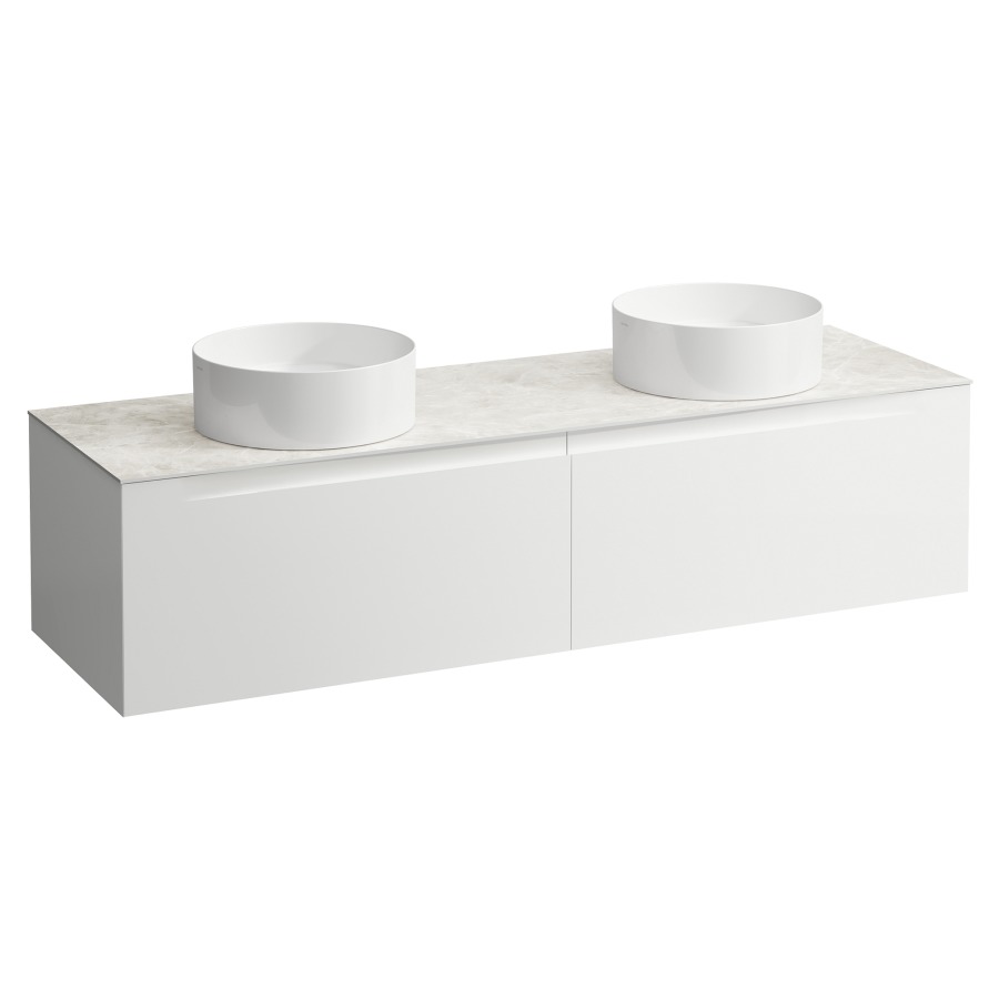 Élément inférieur  ARUN
160.5 x 39 x 50.5
élément de tiroir, 2&nbsp;tiroirs
Botticino Crema Top
2 découpes
pour lavabo à poser