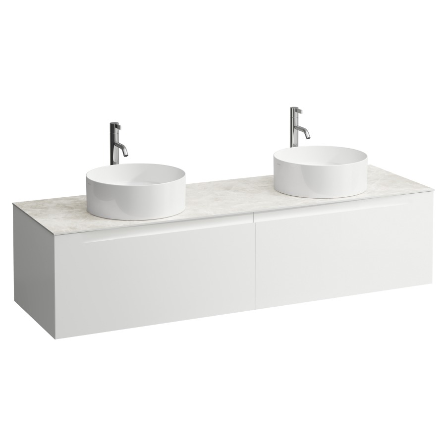 Élément inférieur  ARUN
160.5 x 39 x 50.5
élément de tiroir, 2&nbsp;tiroirs
Botticino Crema Top
2 découpes
pour lavabo à poser