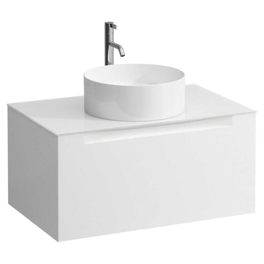 Élément inférieur  ARUN
80.5 x 39 x 50.5
élément de tiroir, 1&nbsp;tiroir
verre top, découpe au centre
pour lavabo à poser