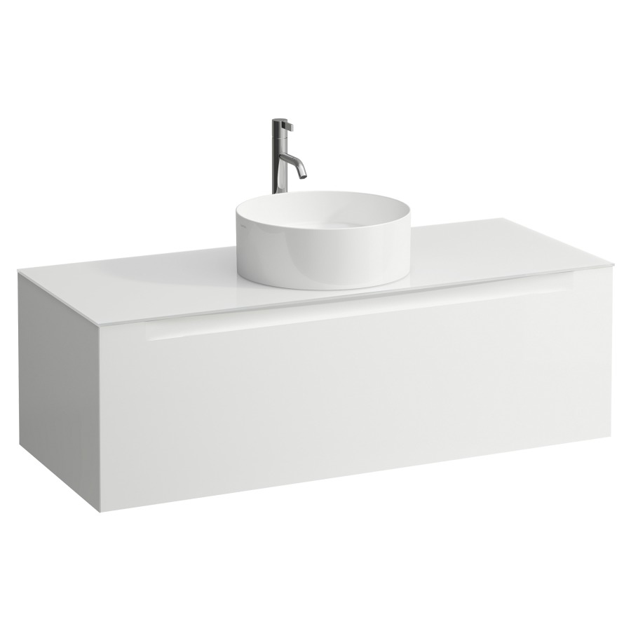 Élément inférieur  ARUN
120.5 x 39 x 50.5
élément de tiroir, 1&nbsp;tiroir
verre top, découpe au centre
pour lavabo à poser