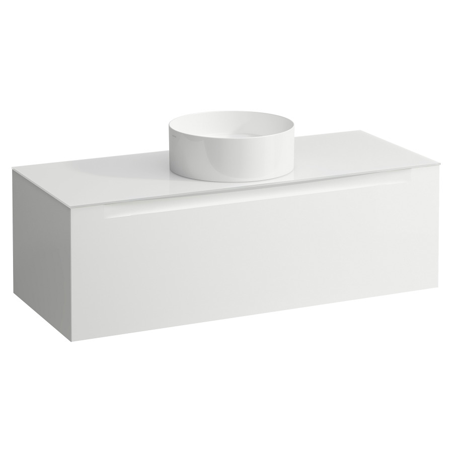 Élément inférieur  ARUN
120.5 x 39 x 50.5
élément de tiroir, 1&nbsp;tiroir
verre top, découpe au centre
pour lavabo à poser