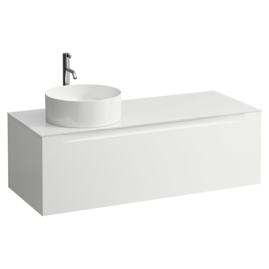 Élément inférieur  ARUN
120.5 x 39 x 50.5
élément de tiroir, 1&nbsp;tiroir
verre top, découpe à gauche
pour lavabo à poser