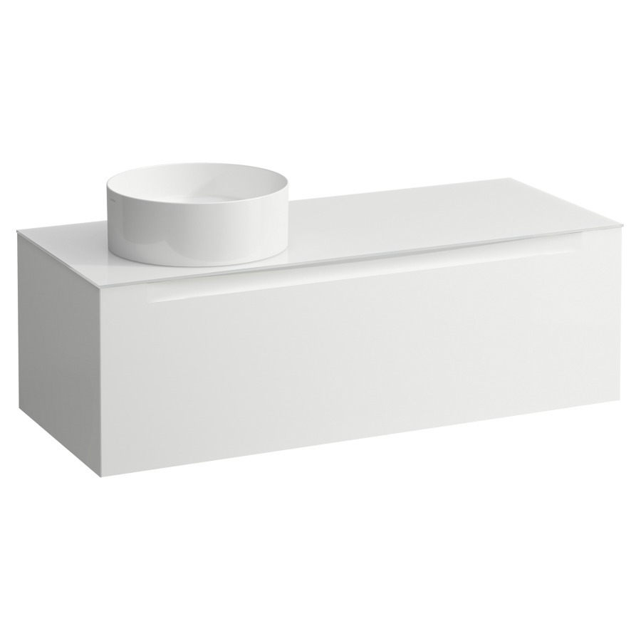 Élément inférieur  ARUN
120.5 x 39 x 50.5
élément de tiroir, 1&nbsp;tiroir
verre top, découpe à gauche
pour lavabo à poser