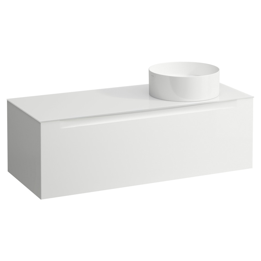 Élément inférieur  ARUN
120.5 x 39 x 50.5
élément de tiroir, 1&nbsp;tiroir
verre top, découpe à droite
pour lavabo à poser