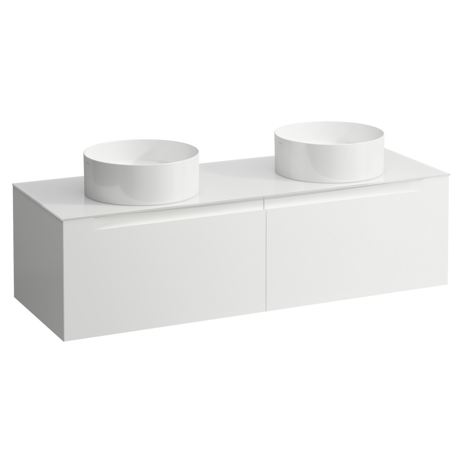 Élément inférieur  ARUN
140.5 x 39 x 50.5
élément de tiroir, 2&nbsp;tiroirs
verre top, 2 découpes
pour lavabo à poser
