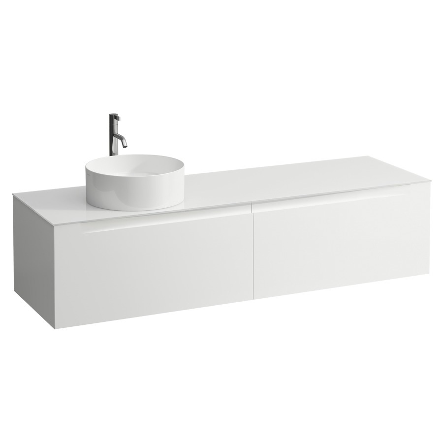 Élément inférieur  ARUN
160.5 x 39 x 50.5
élément de tiroir, 2&nbsp;tiroirs
verre top, découpe à gauche
pour lavabo à poser